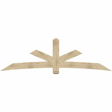 Ekena Millwork Alberta Rough Sawn Timber Gable Bracket, Douglas Fir, 108"W x 31 1/2"H x 4"D x 6"F, 7/12 Pitch GBW108X31X0406ALB00RDF
